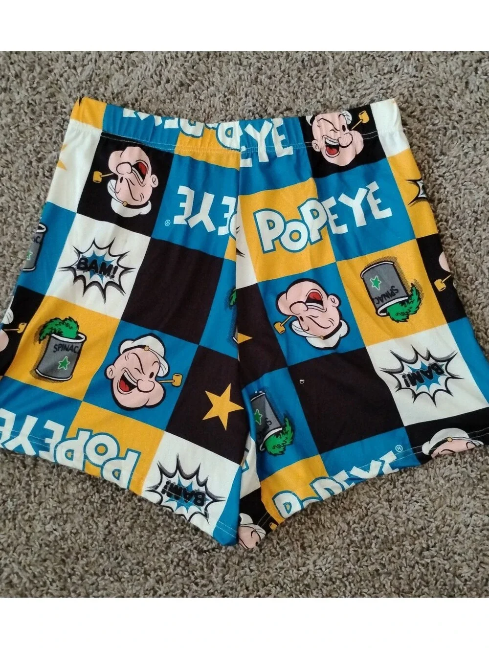 Popeye The Sailor Man Graphic Boxer Briefs / Lounge Shorts - Men's Size Large (L